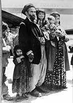 An Iraqi Jewish family arrives in Israel in 1949.